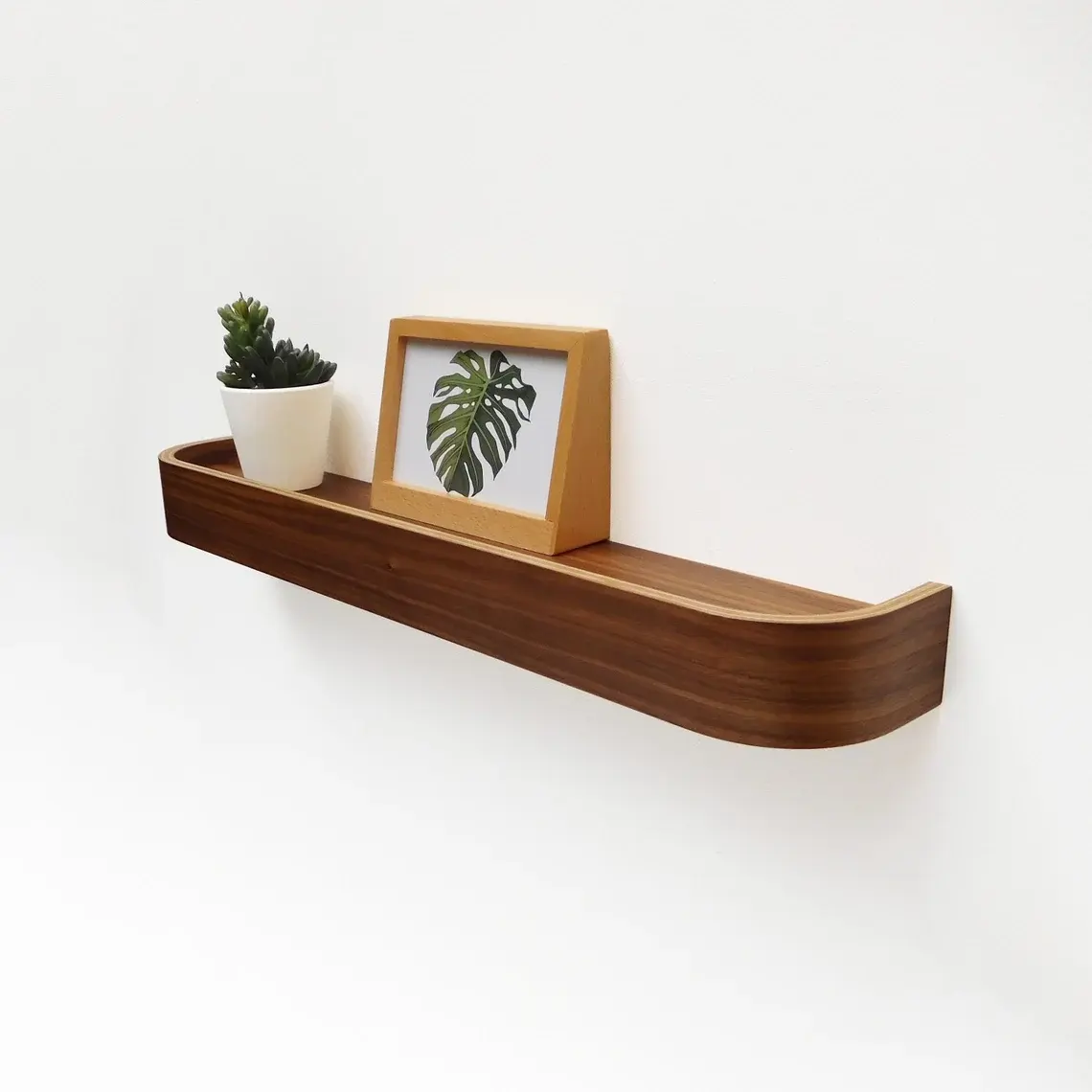 Rounded Edge Wood Shelves