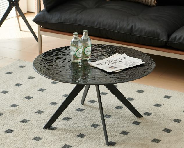 Bubble glass coffee table