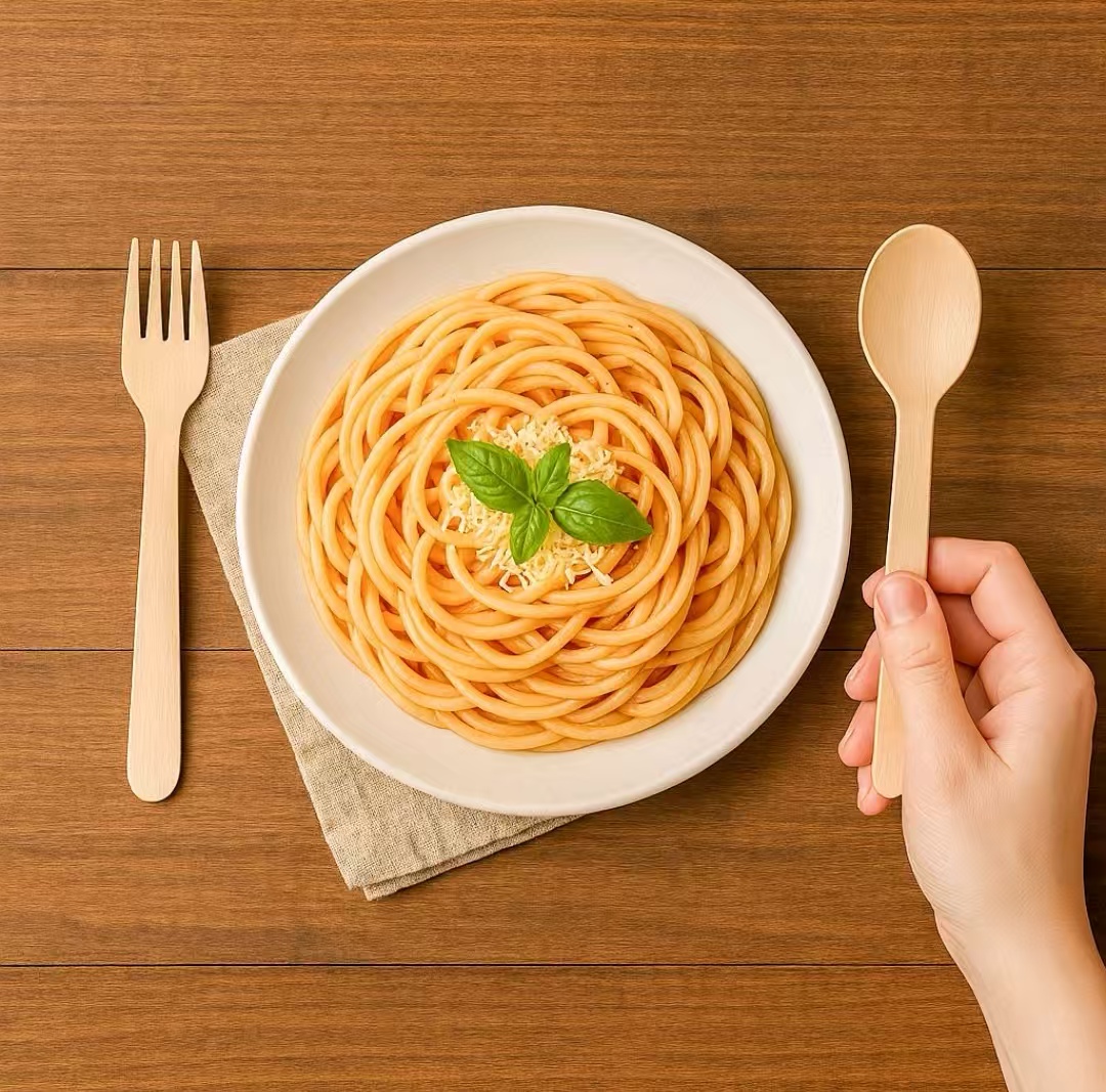 Smartwood disposable wooden cutlery