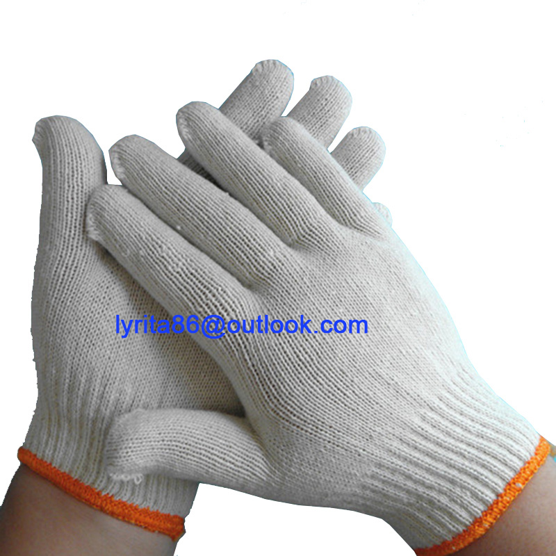 Cotton knitted gloves working gloves