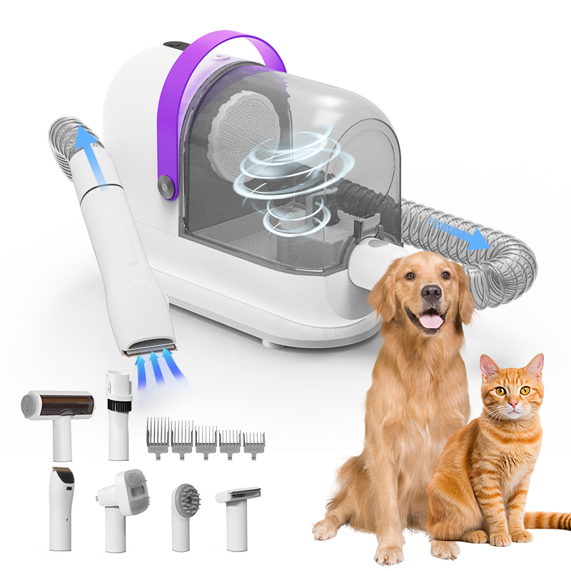 2025 New Pet Hair Vacuum Kit with Grooming Kit 6 in 1 Pet Grooming Hair Cleaning Machine