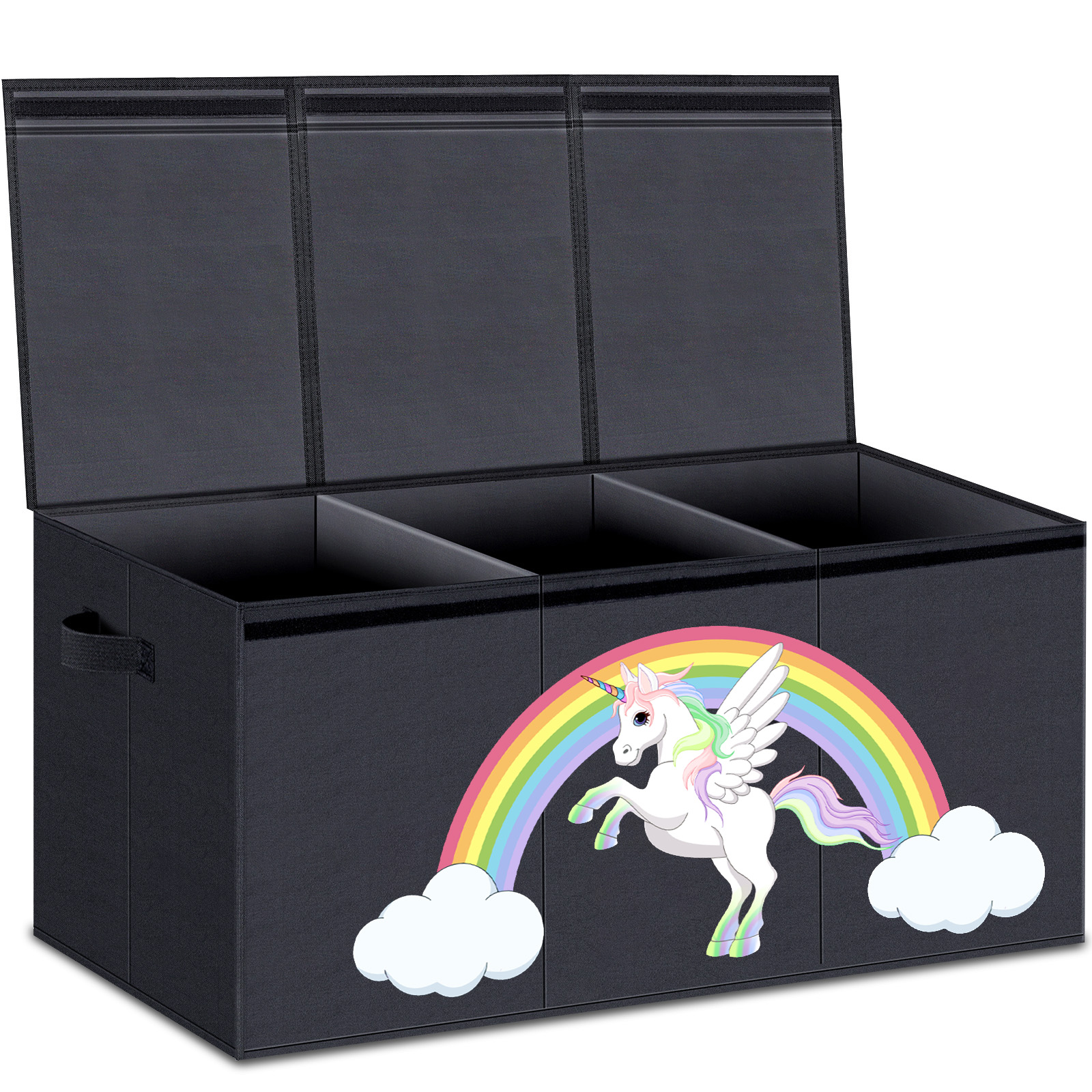 Rainbow horse pattern toy box