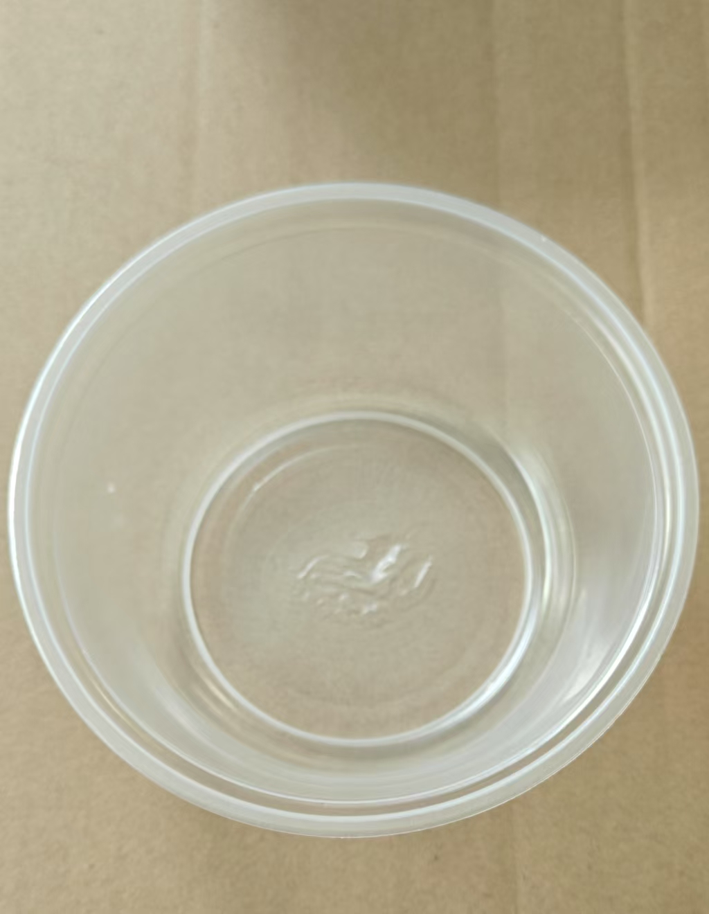 Disposable plastic bowl