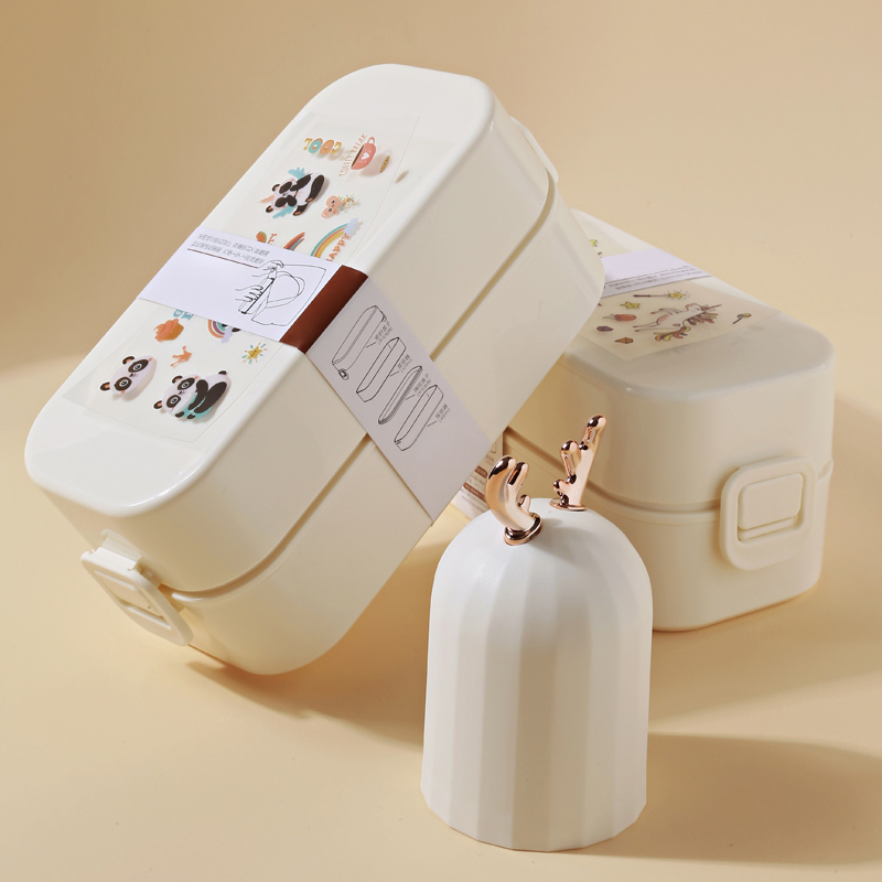 Double deck convenient lunch box