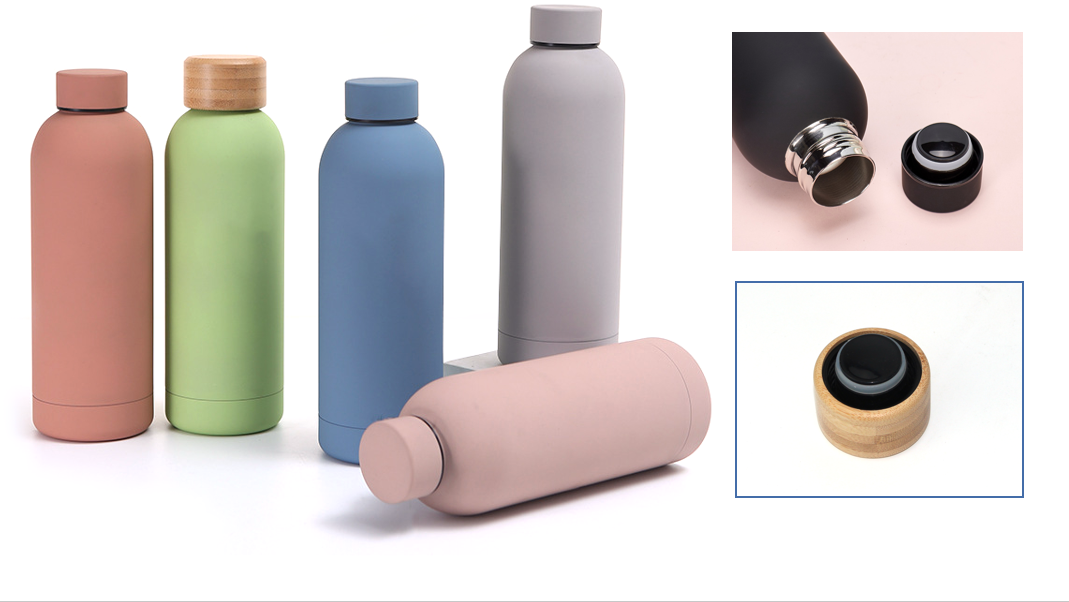 24oz Vacuum tumbler with steel handle