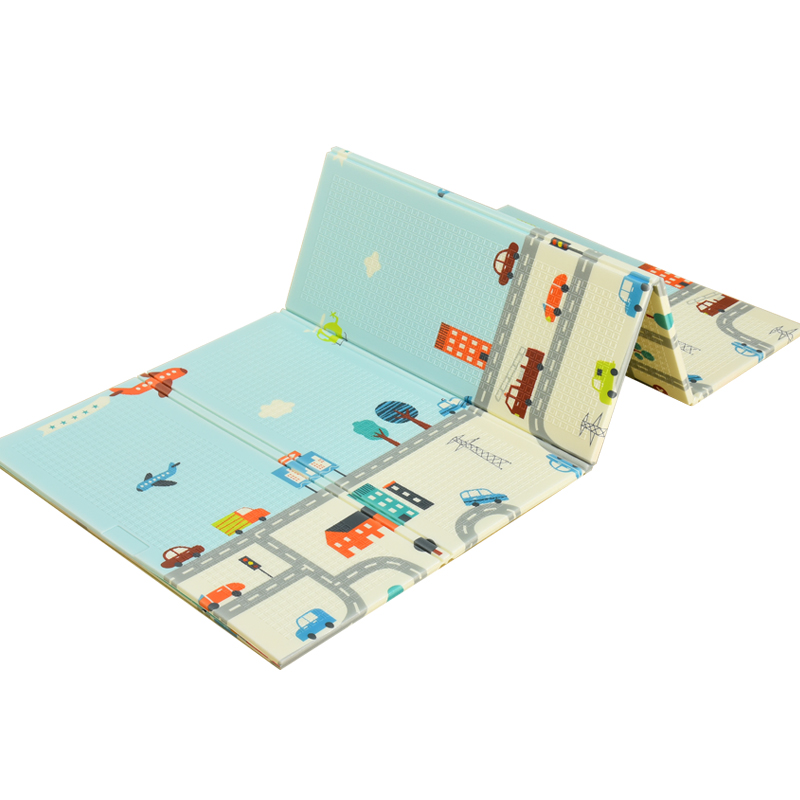 Folding baby play mat