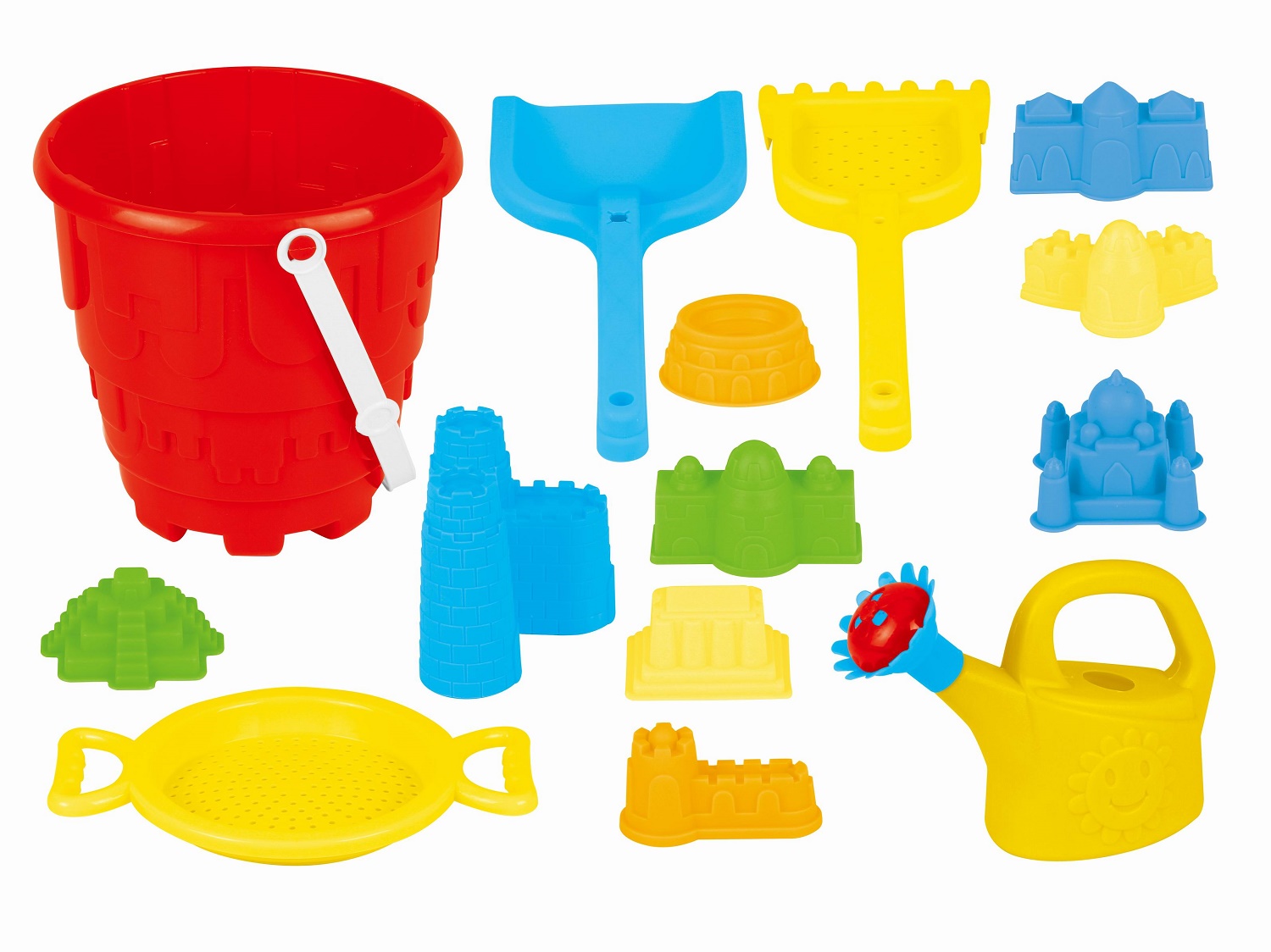 18cm Sand Bucket Set (14pcs)