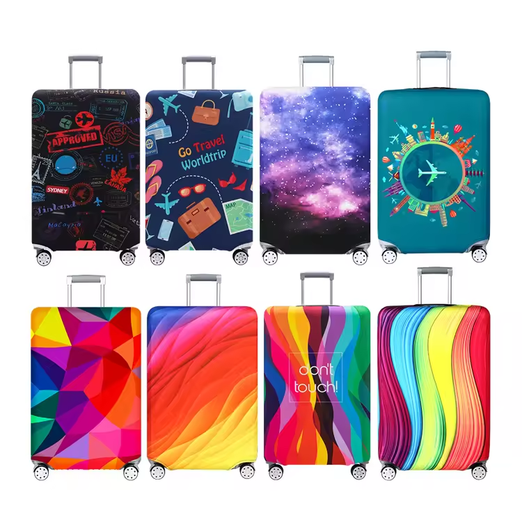 Travel Luggage Cover Spandex Suitcase Protector Elastic Washable Stretch Suitcase Cover Fit 18-32 In