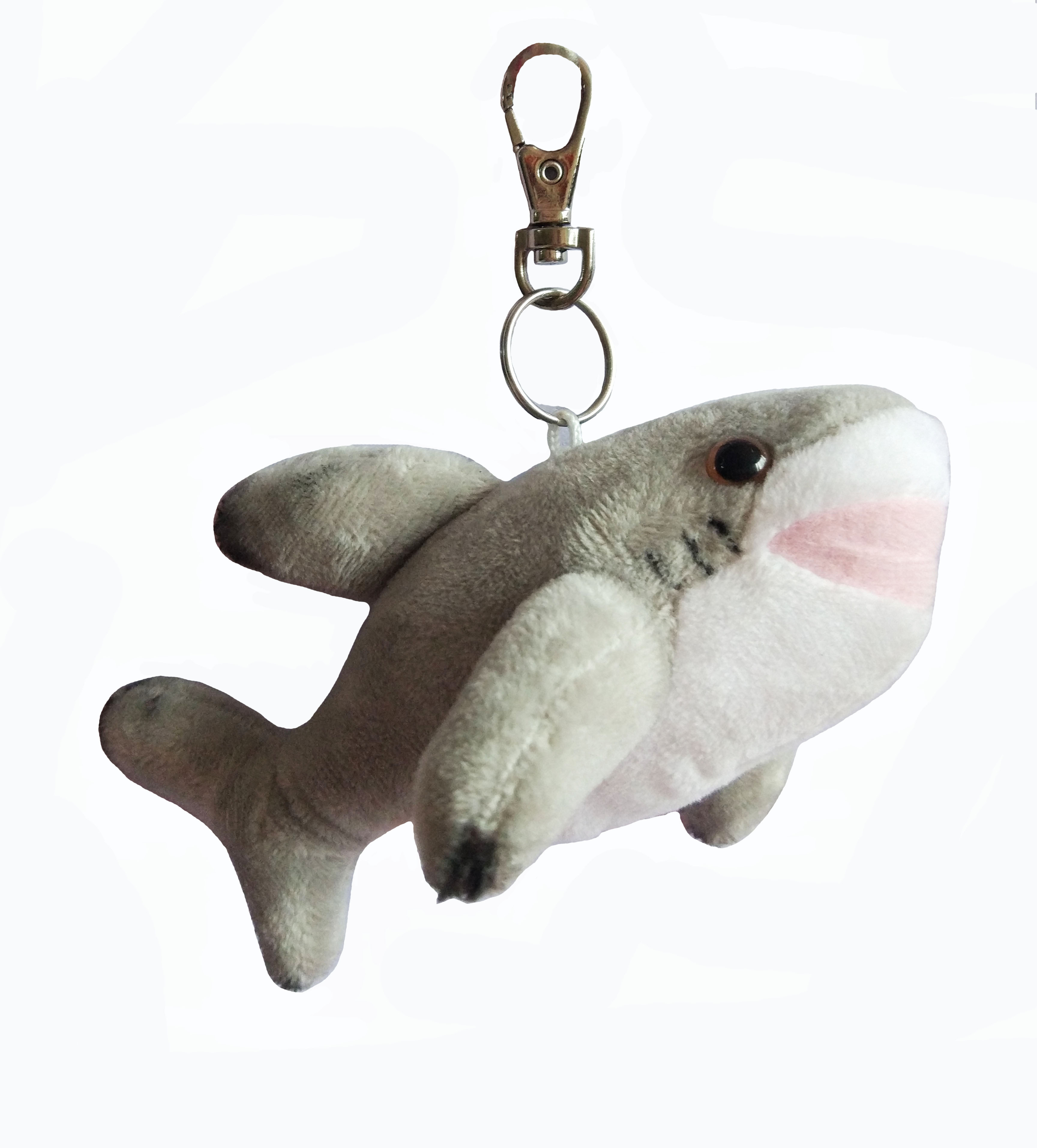 Plush shark keychain