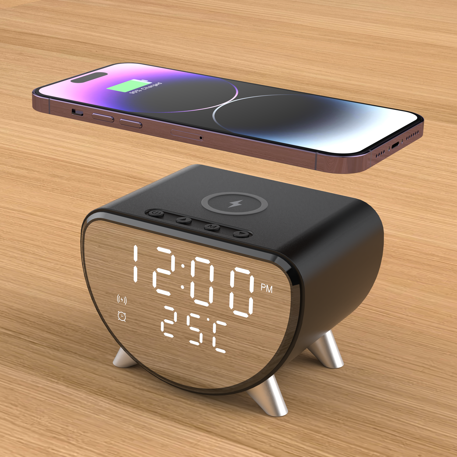 WPC+Speaker Wireless Charg (Alarm Clock)