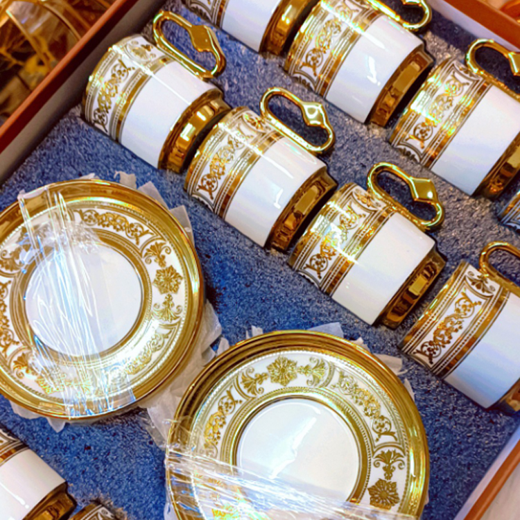 New design customized design Bone china Turkish Coffee Cup and Saucer Set