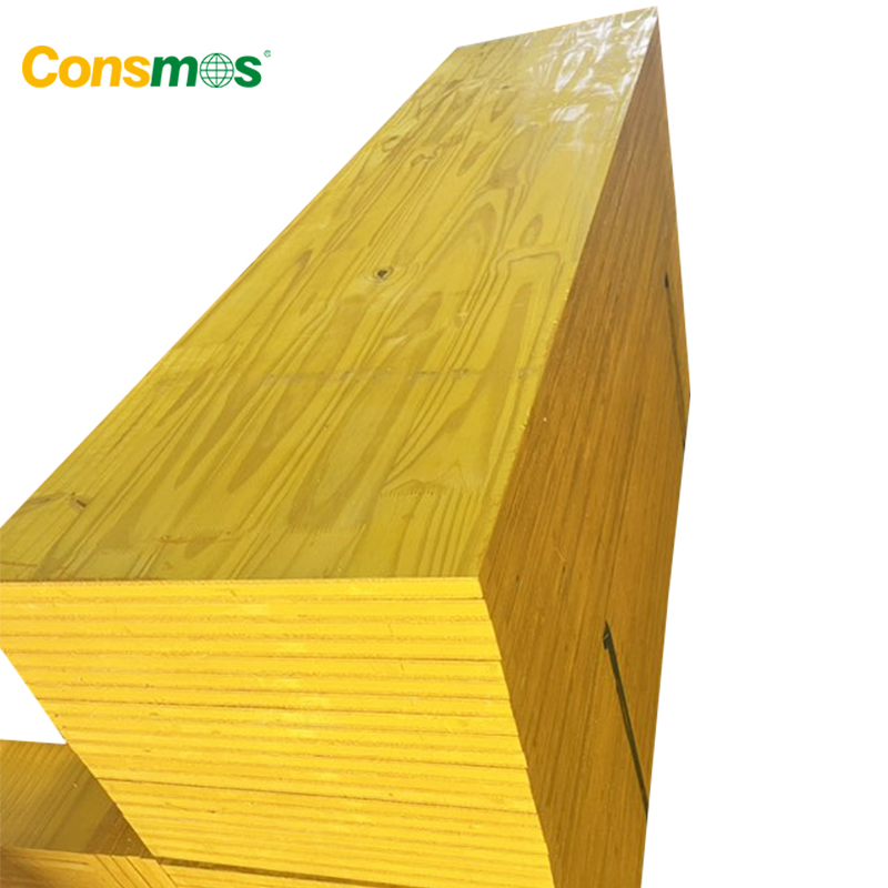 Chinese Made Hot Selling Spruce Three-Layer Template Plywood Three-Layer Yellow panel