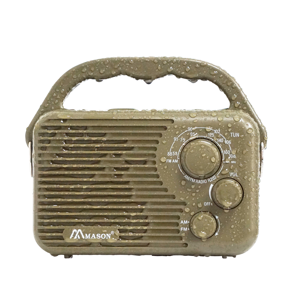 IP65 Waterproof Outdoor Radio with 4PCS Size "D" Battery AM FM 2band Portable Radio