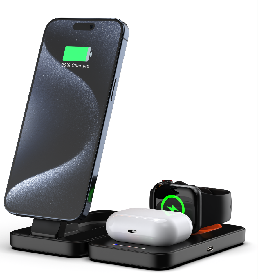 Qi 3in1 Magnetic Wireless Charger
