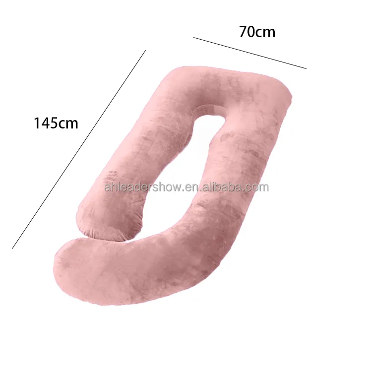 Custom U Shaped Full Body Maternity Pillow with Portable Removable Cover for Sleeping