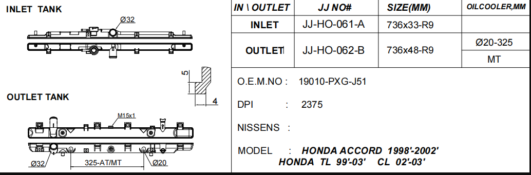 Radiator Plastic Tank