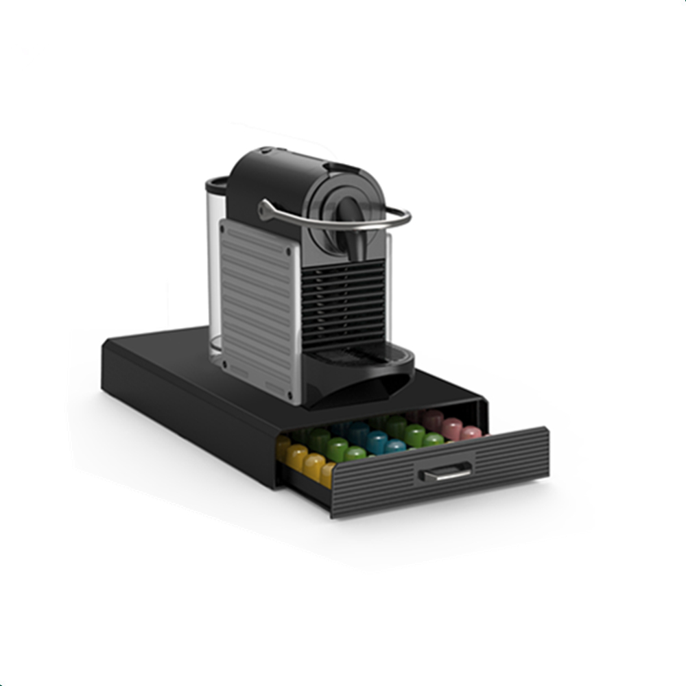 Dujia Plastic Coffee Capsule Drawer Organizer Holds up to 50 Nespresso Capsules