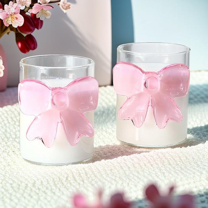 Bowknot glass cup