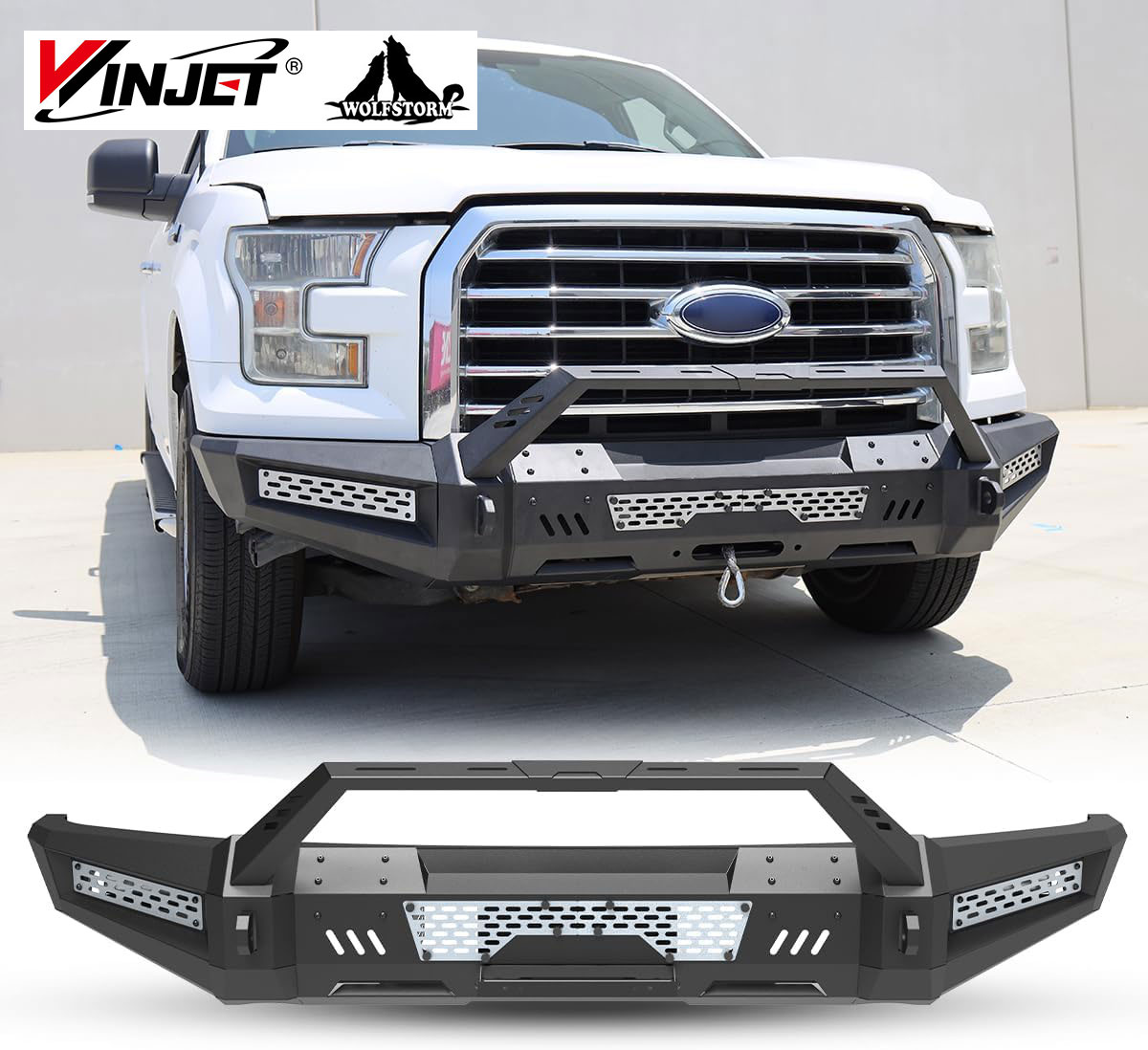 Ford F-150 steel Front bumper modular 3 in 1 bull bar bumper NF104A101