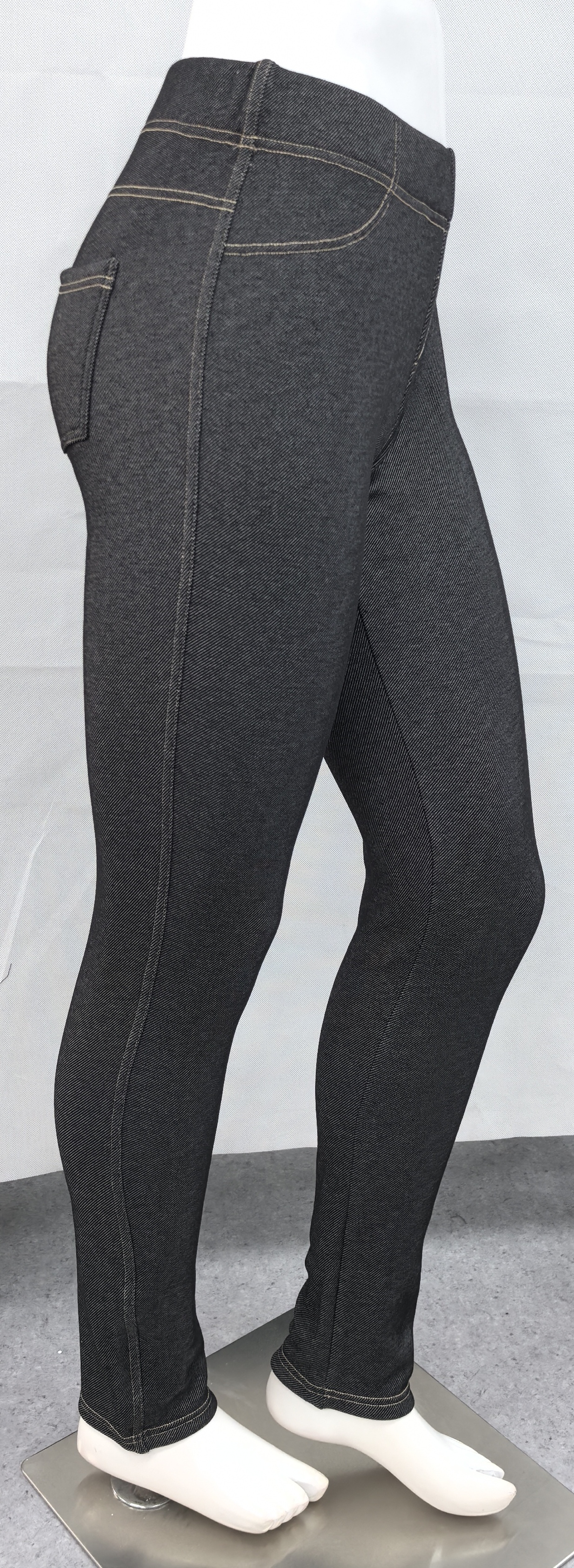 Women jeans look legging with brushed inside