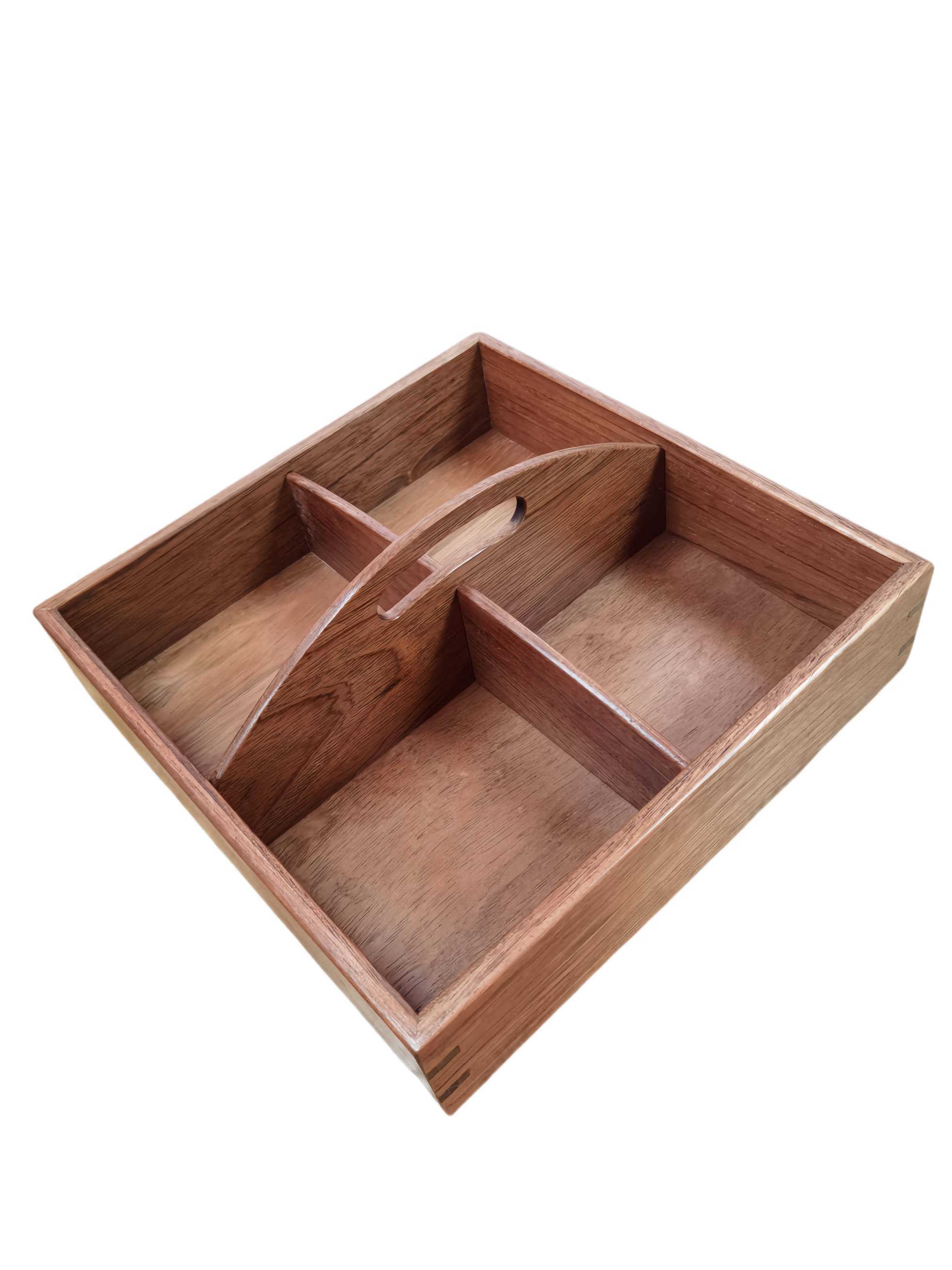 Wooden hand-held storage box for dried fruits, snacks and fruits