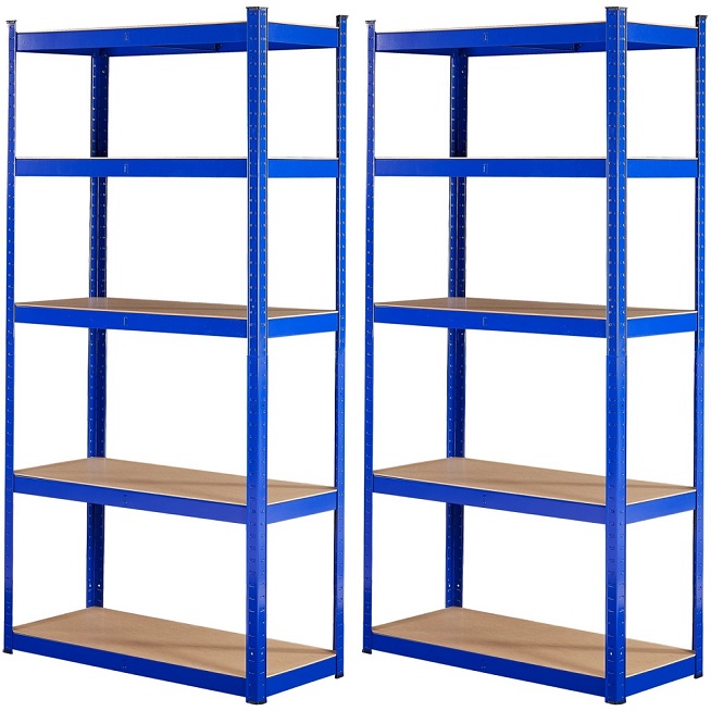 plastic shelf boltless garage shelving,4 Tier Steel Shelving Unit