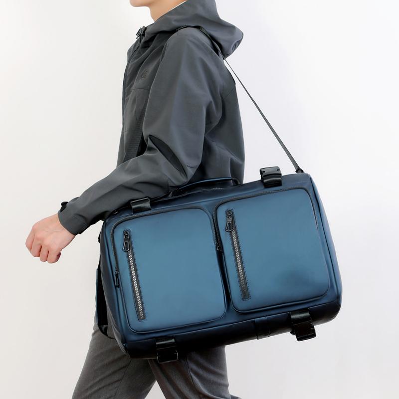 Large PU Leather Travel Carry-On Duffel Bag for Men and Women