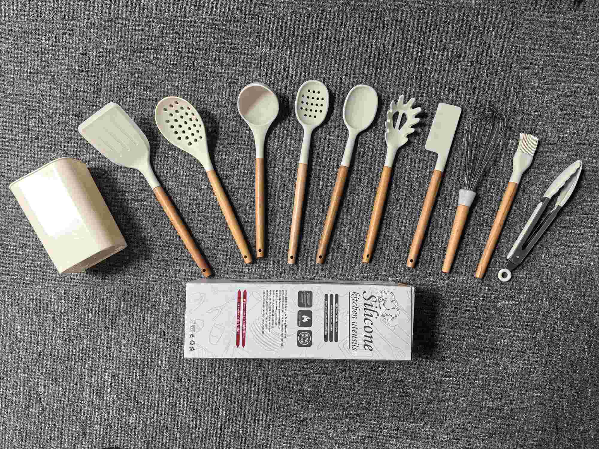 Silicone Kitchen Utensil Spatula Cooking Utensils Set Heat Resistant Kitchenware knife set