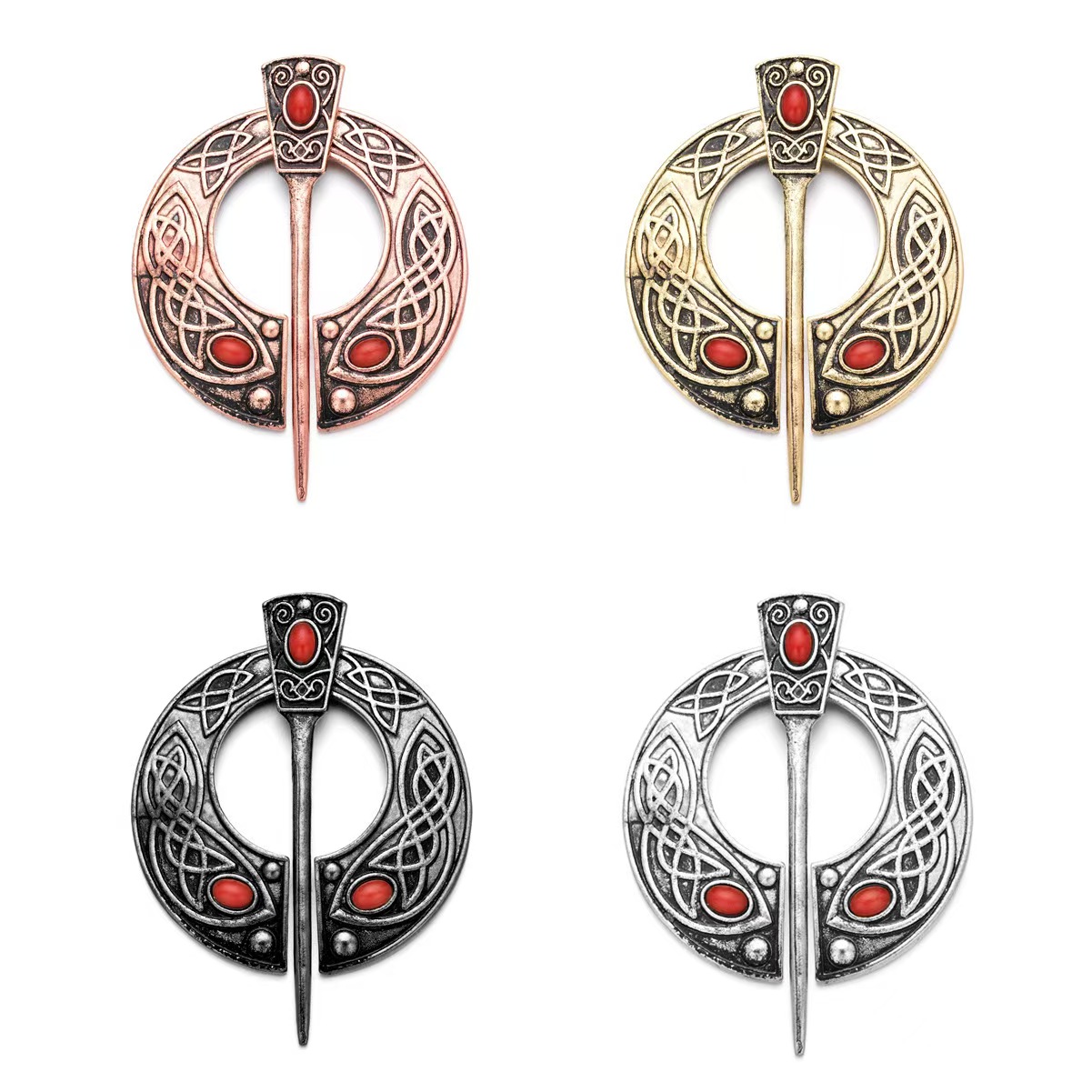 European and American cross-border retro Viking brooch