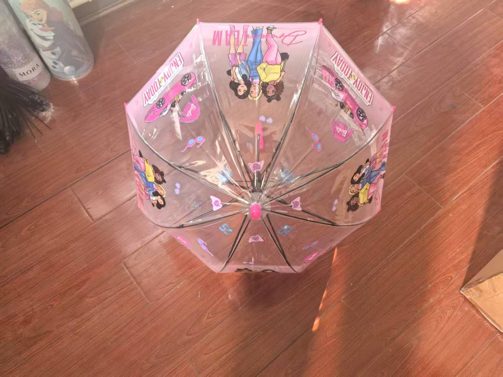Auto open 17 inch POE kids umbrella with printing