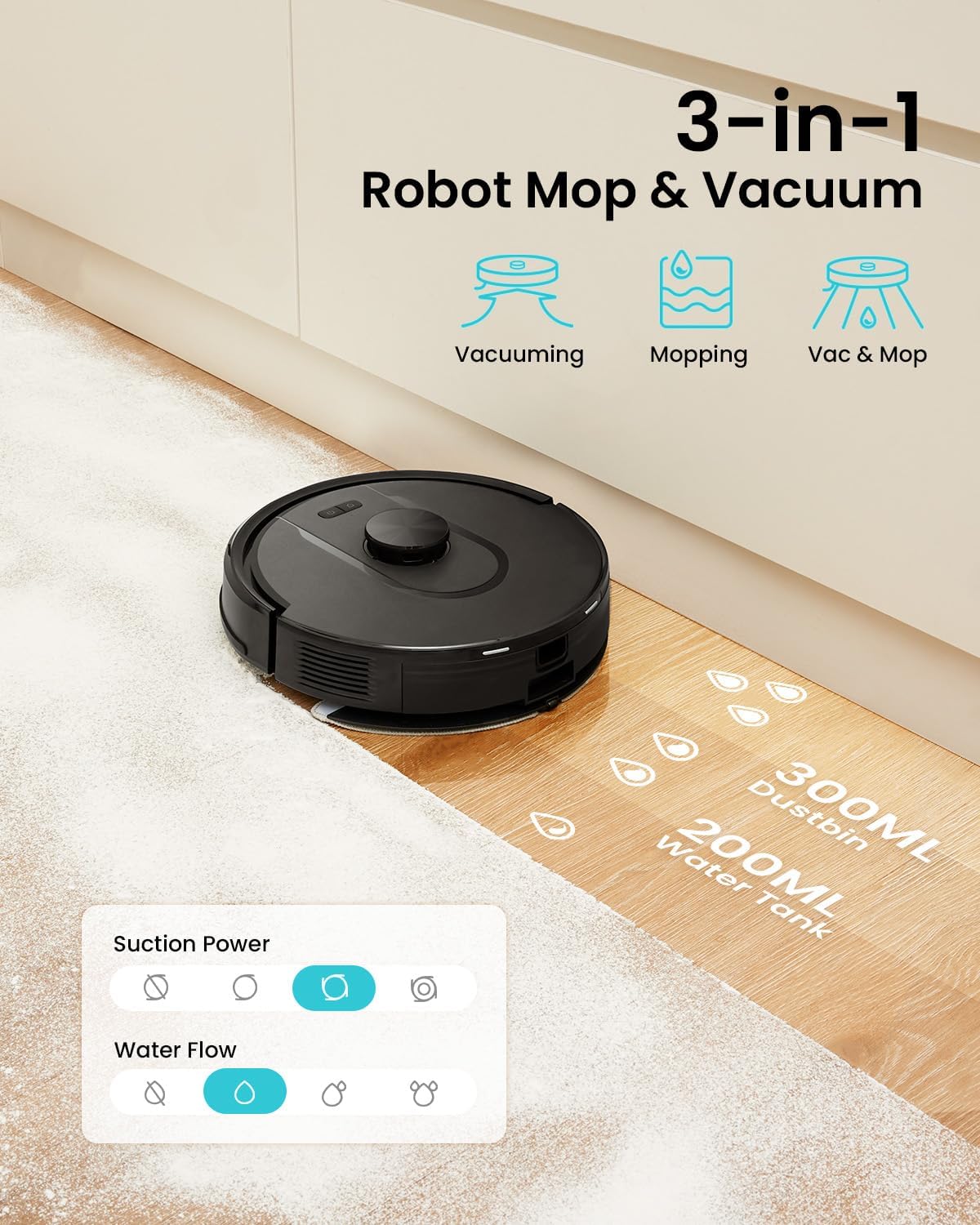 Vactidy W11 Smart sweeping robot Self-emptying LiDAR navigation