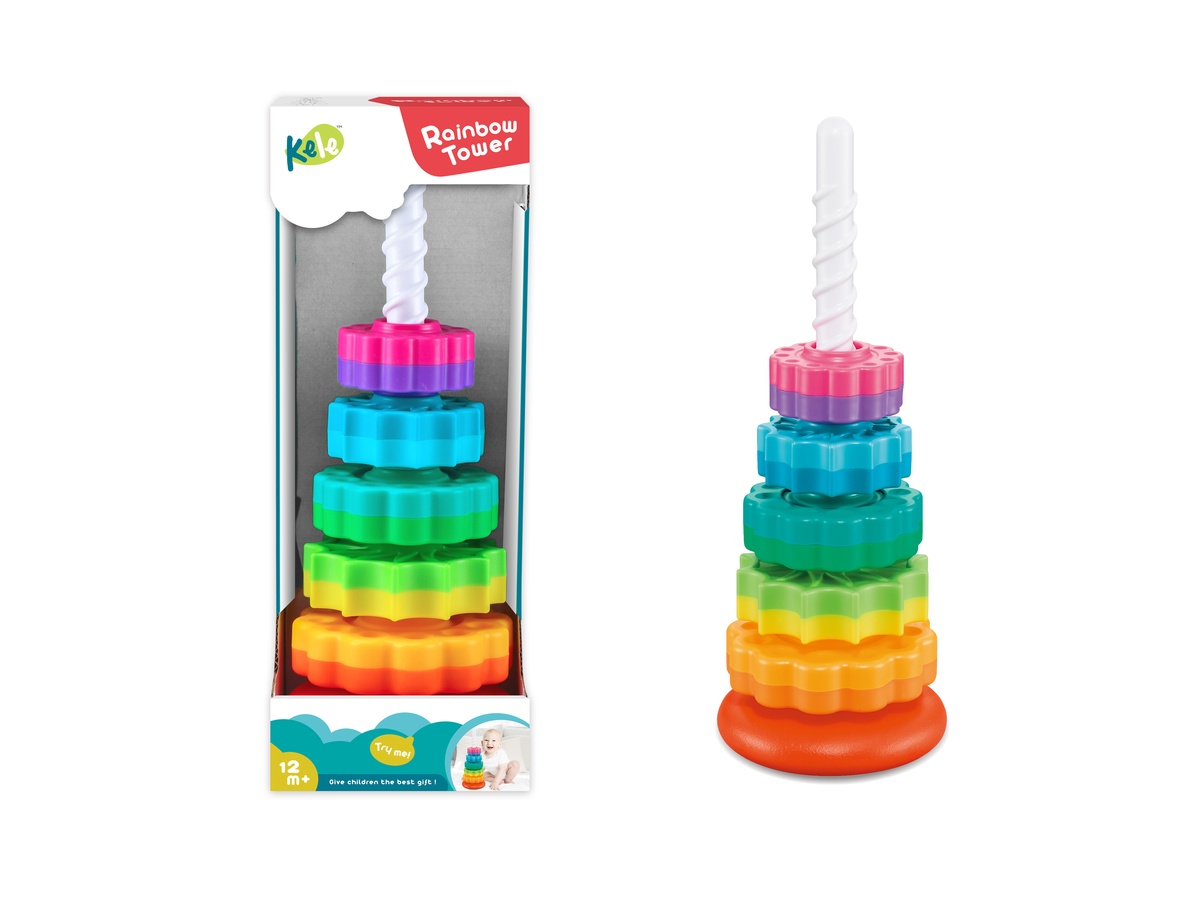 Rainbow Sensory spinner
