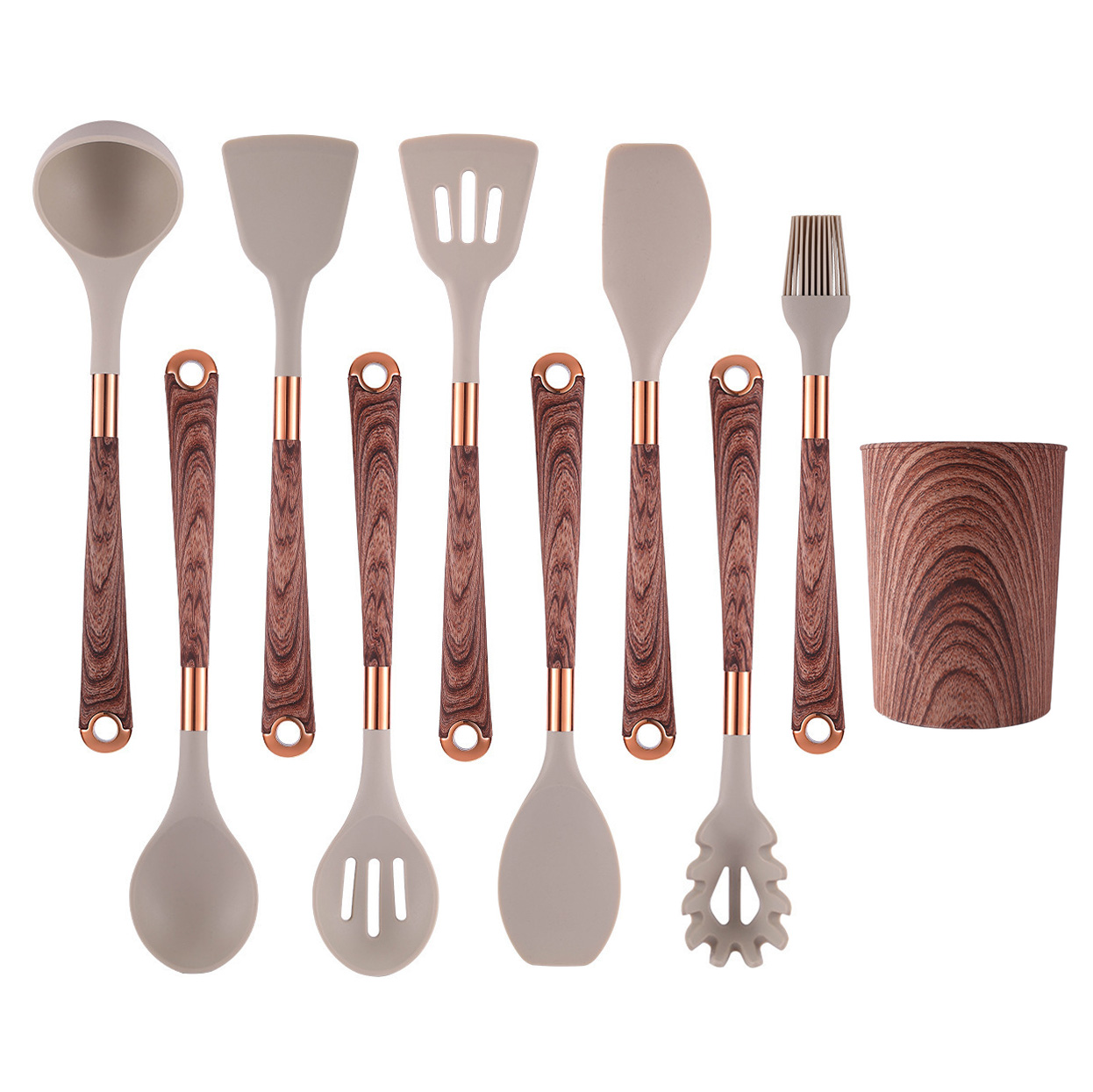 10pcs Silicone kitchen utensils set