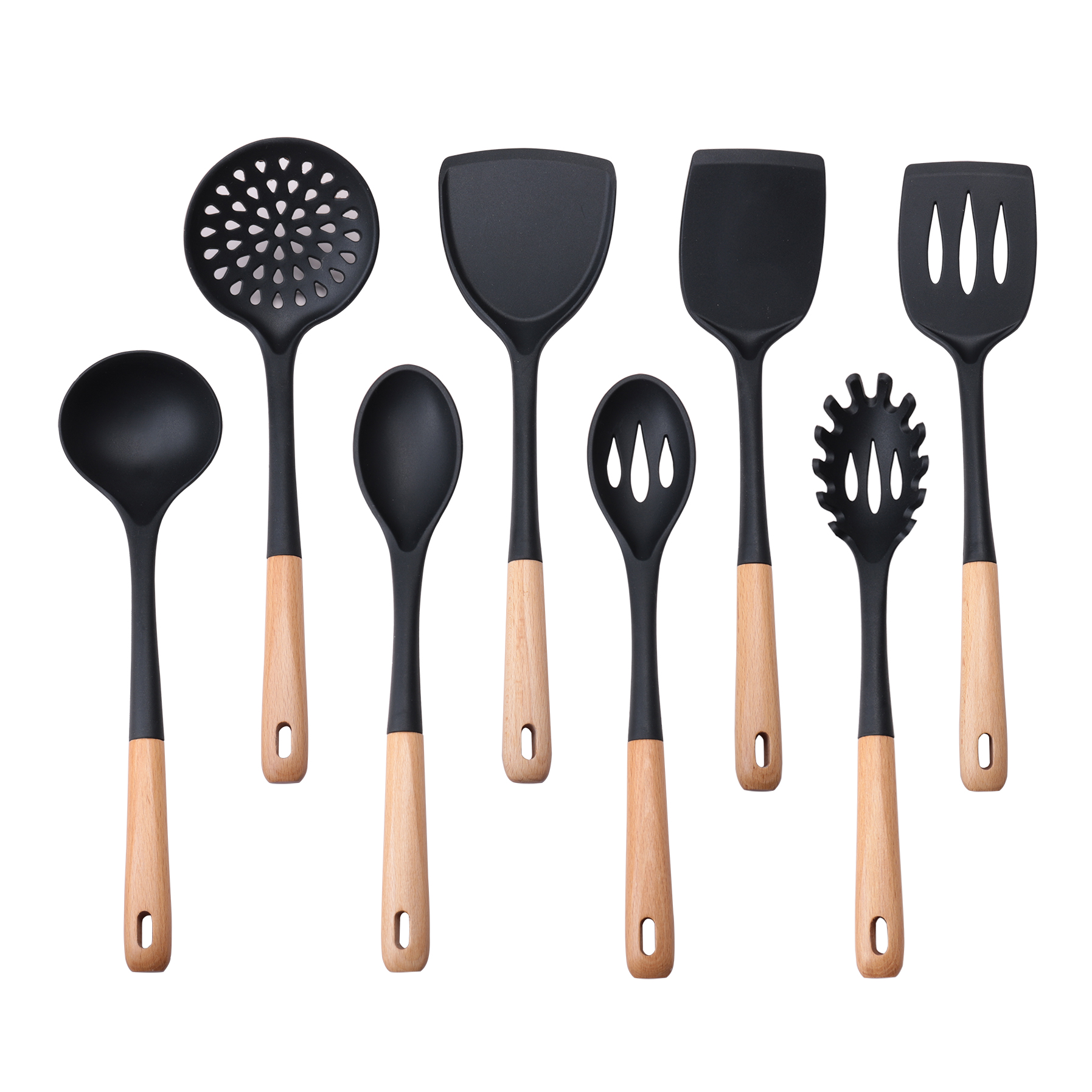 8pcs Silicone kitchen utensils set
