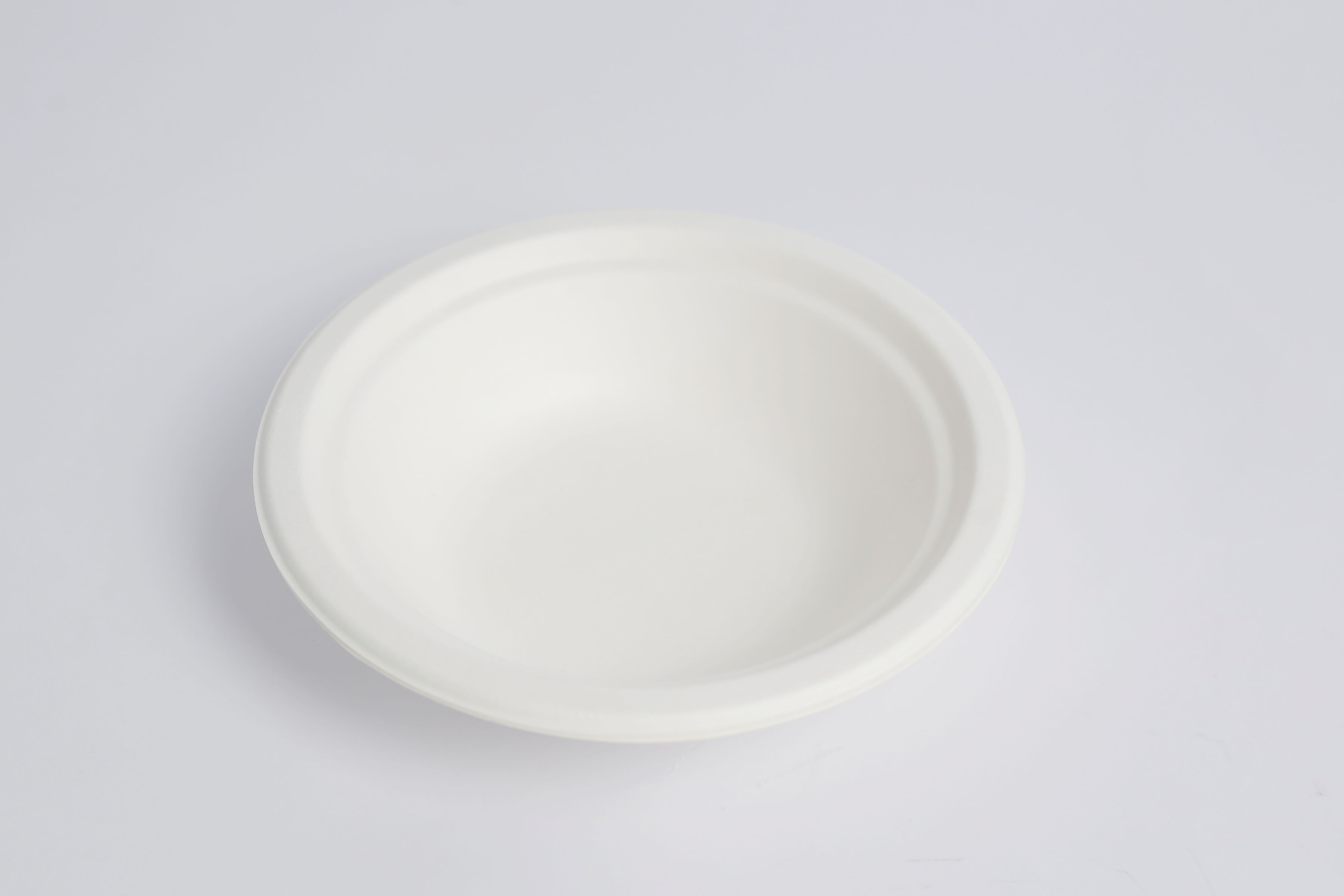 Disposable paper pulp round bowl
