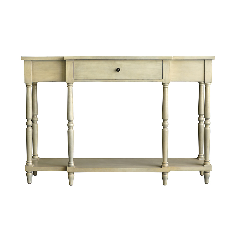 Rustic Creamy White Console Table