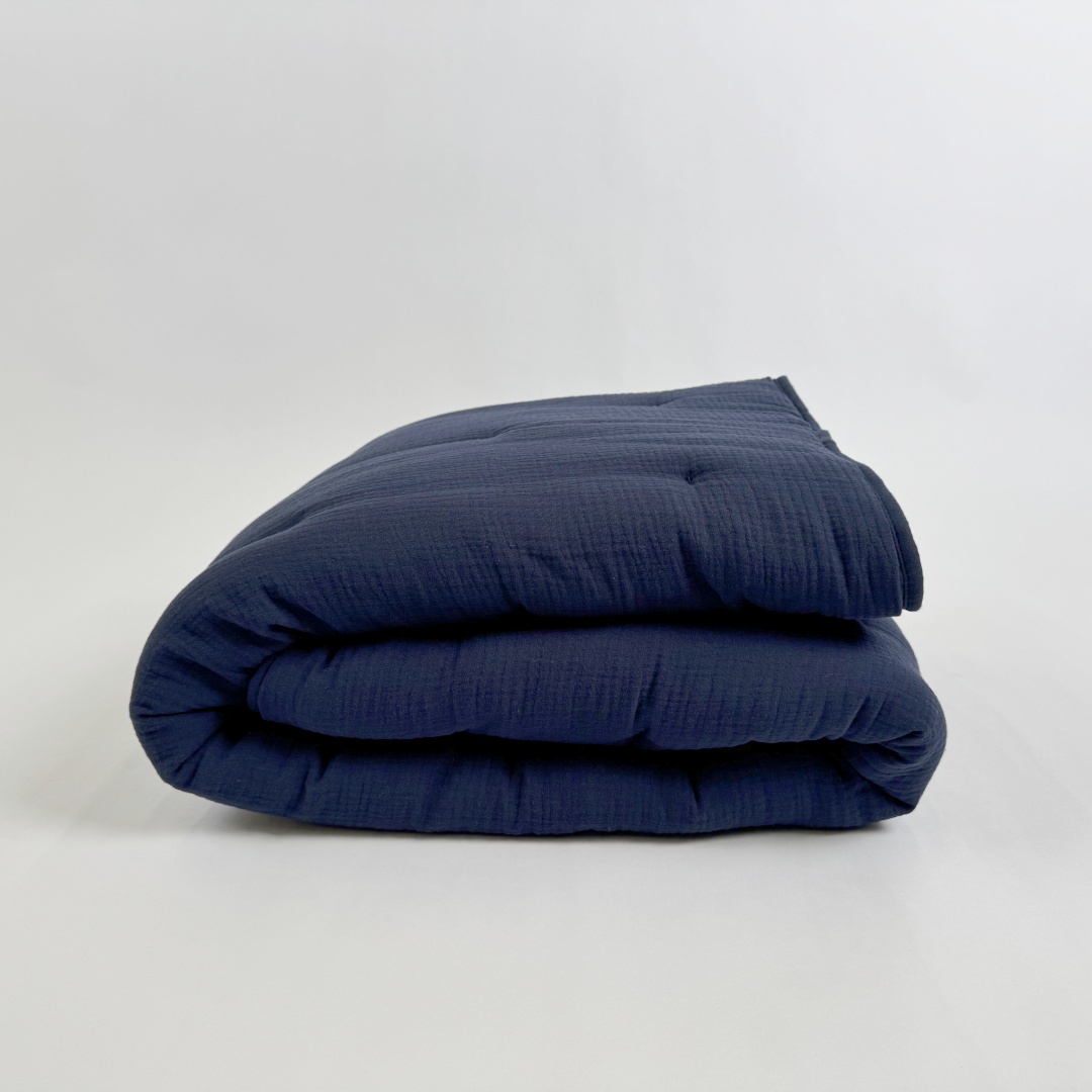 Super Soft 100% Cotton Blanket Lightweight Breathable Solid Color Quilt Down Alternative Comforter