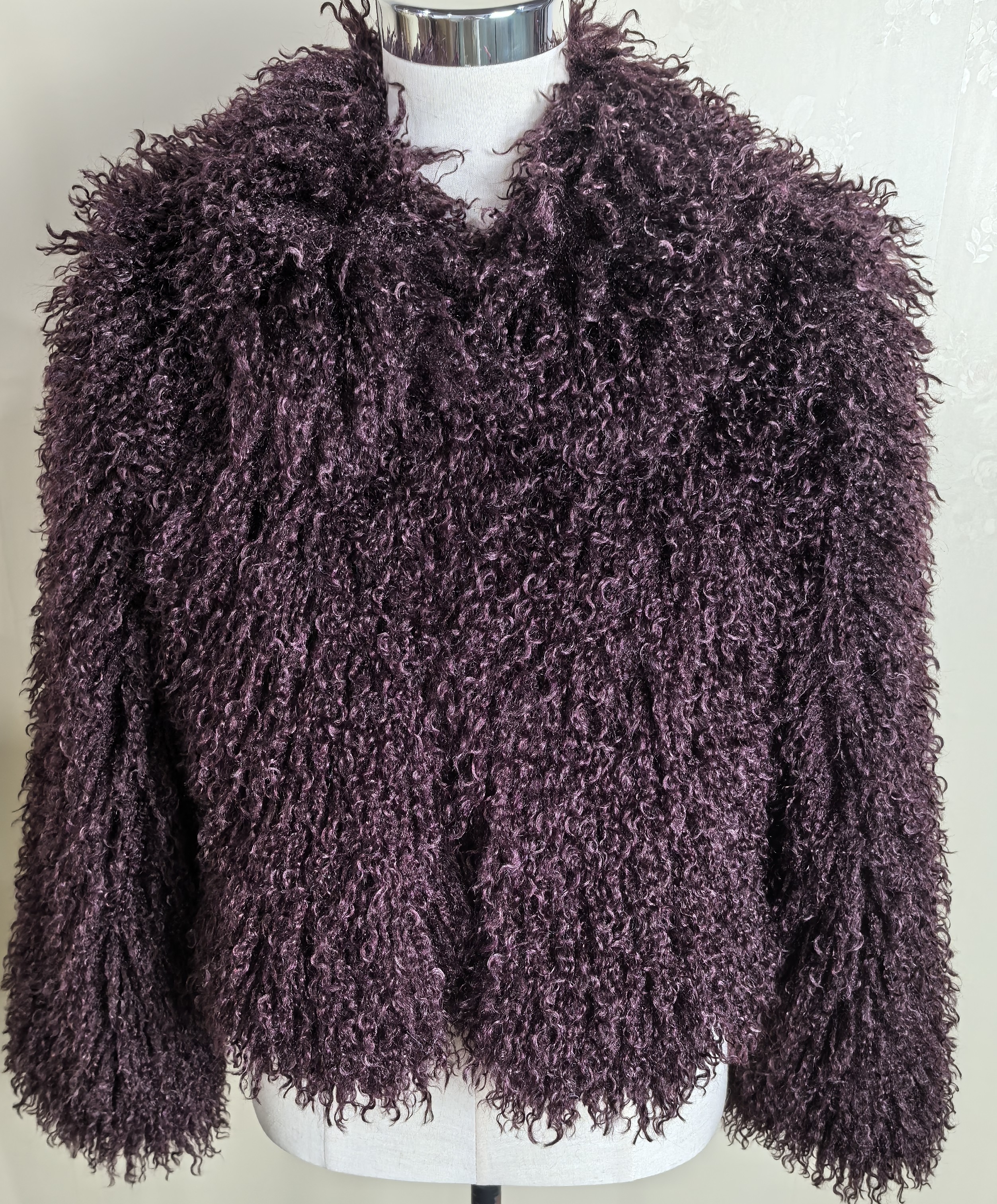faux tibet lamb fur jacket