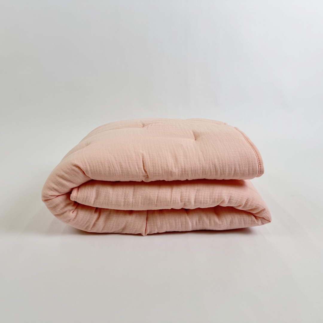 Soft Simple Style 100% Cotton Blanket Lightweight Breathable Solid Color Quilt Cotton Comforter
