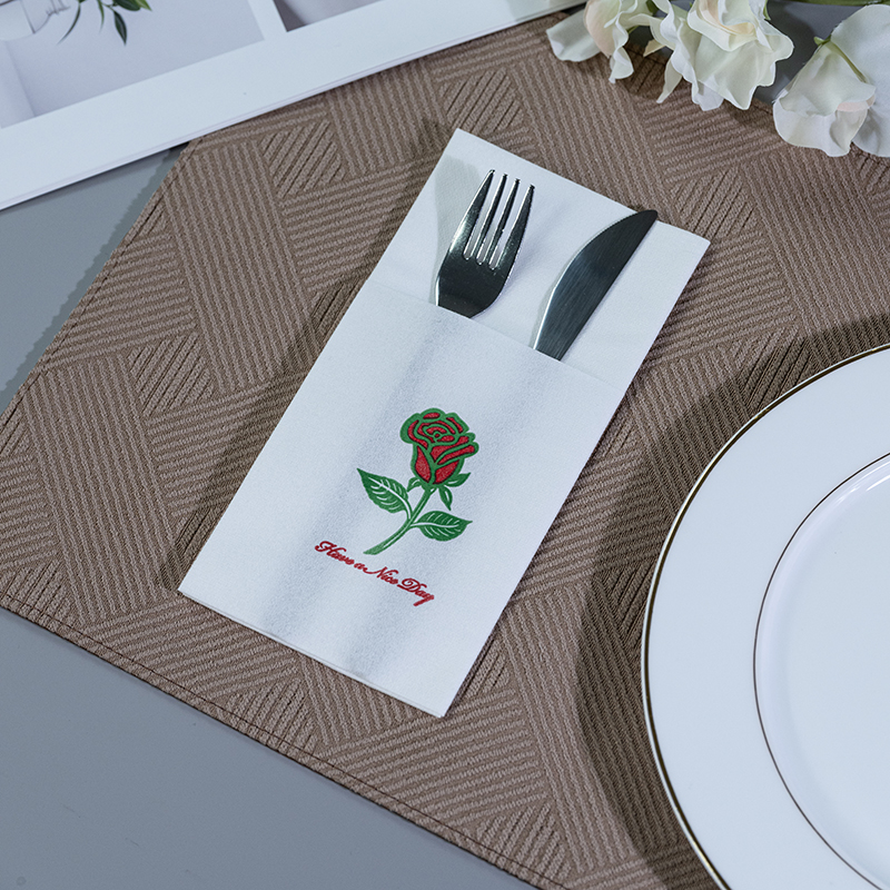 Rose Cutlery Napkins