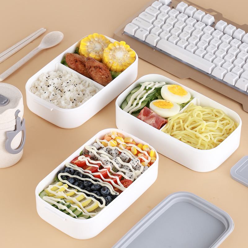 Double-deck lunchbox without carry-on