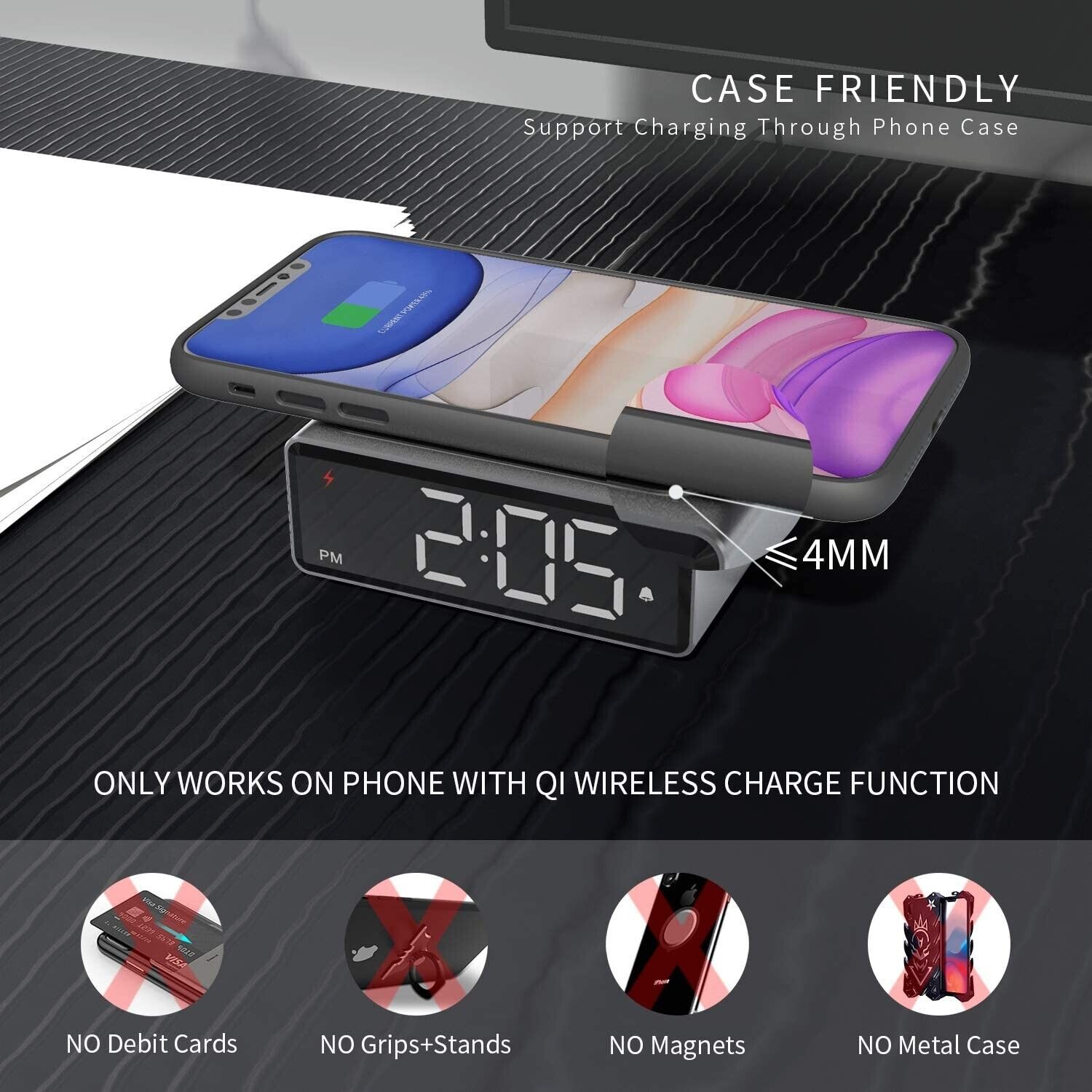 YGH5244 Wireless Charging Clock