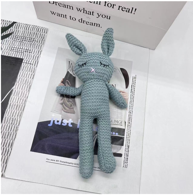 Shangjia - Cute Knitted Rabbit Dolls Instagram Dolls Soothing Dolls Hook Weaving Animal Dolls