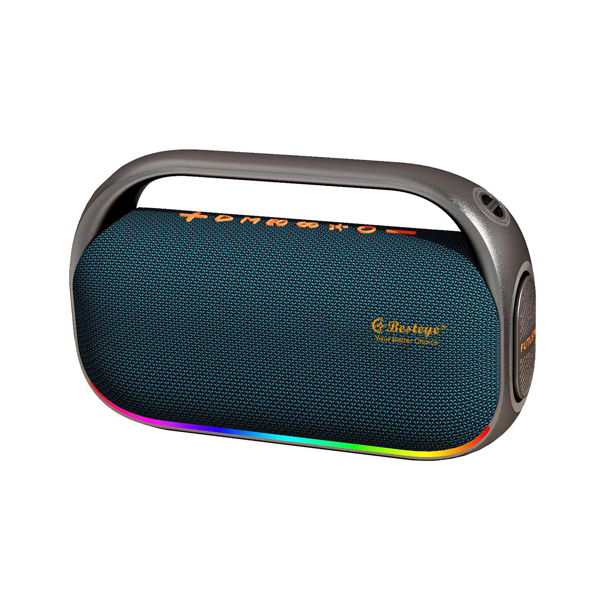 Portable Bluetooth Speaker Loud, 80W Peak, Bass IPX7 Waterproof, RGB Lights, Wireless Stereo Pairing