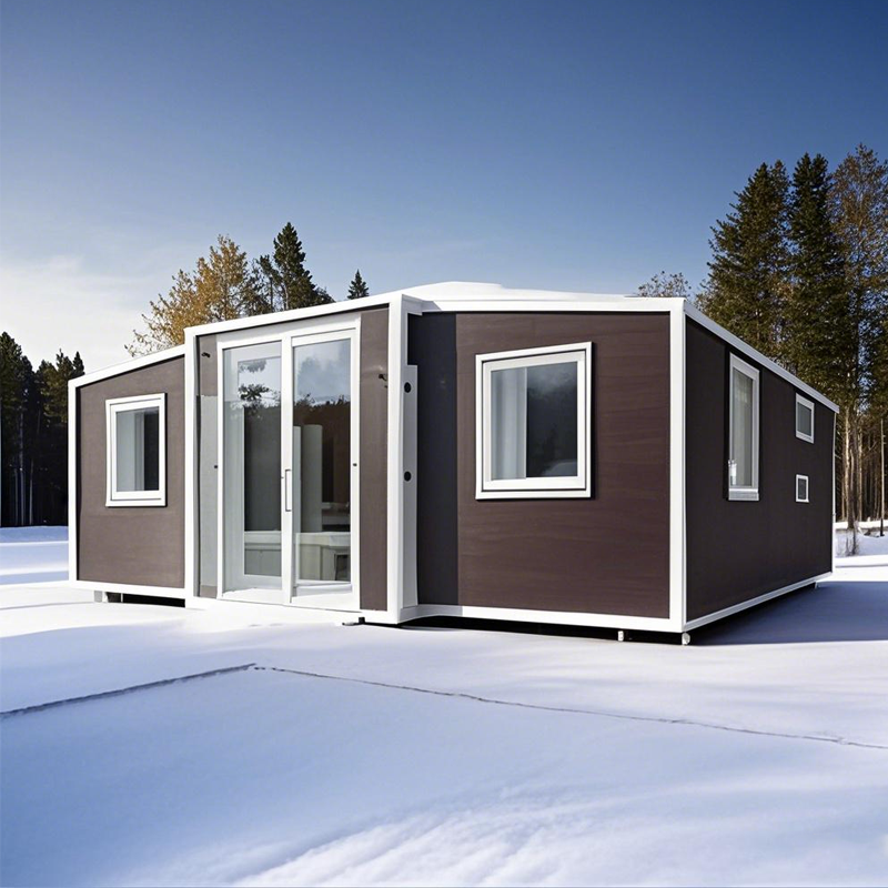 Portable prefab container expandable house