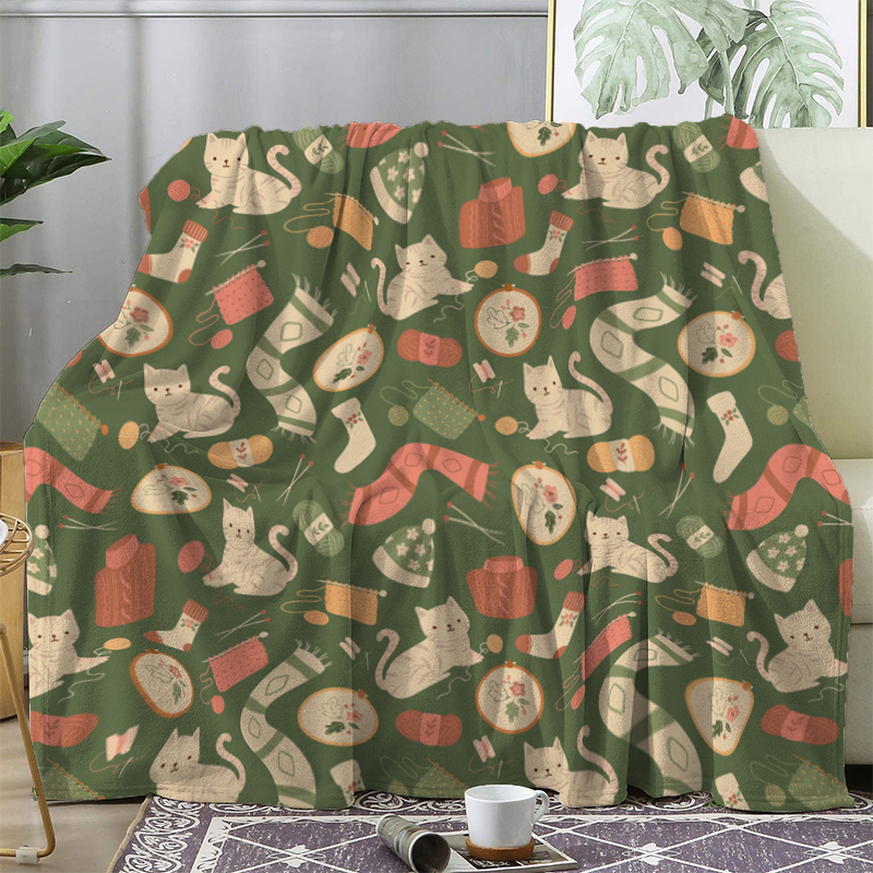 Print flannel fleece blanket