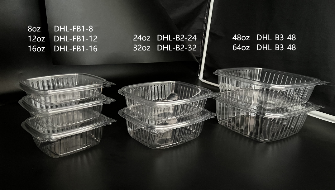 8oz PET higned container