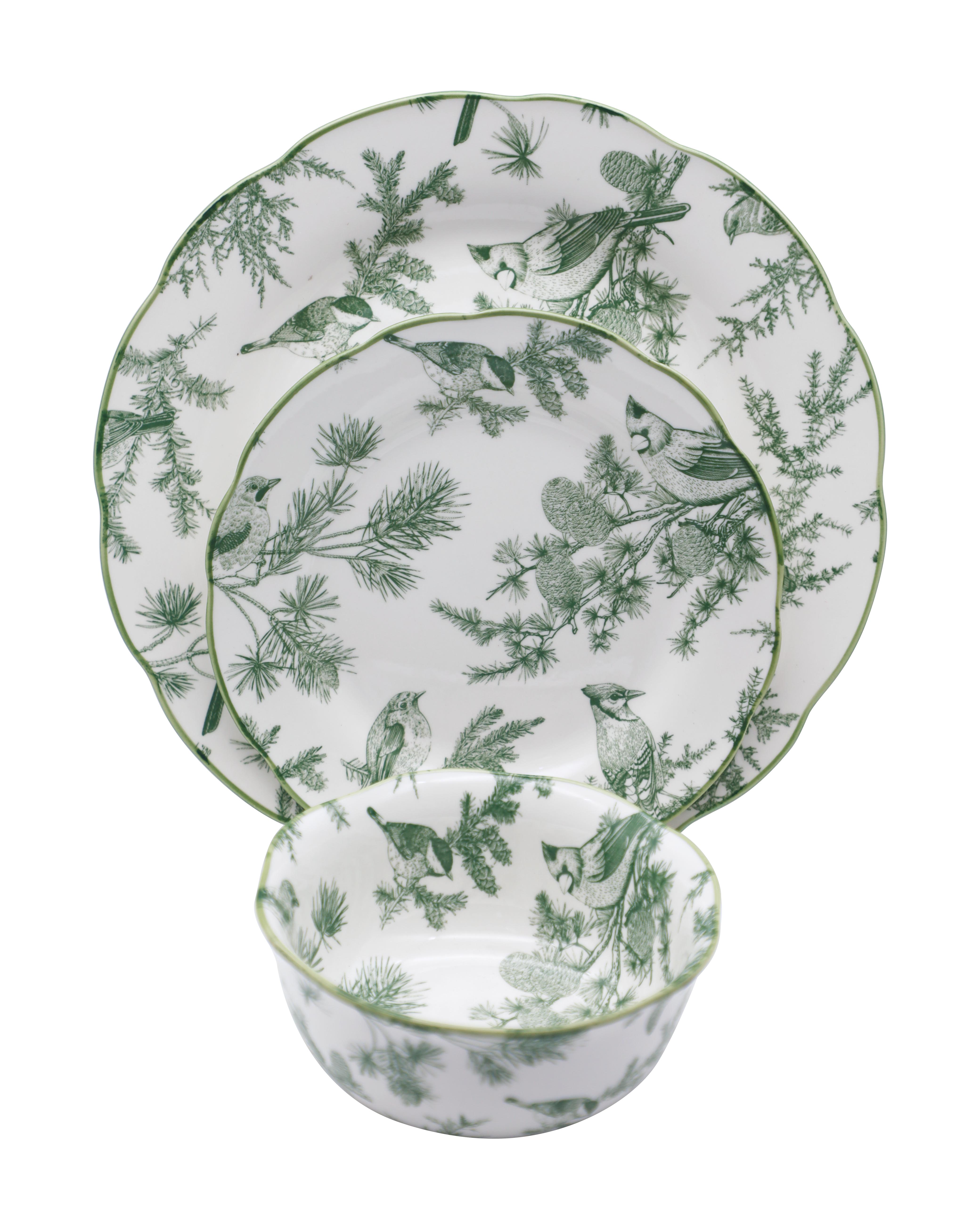 18 pc dinner set padprint cardinal
