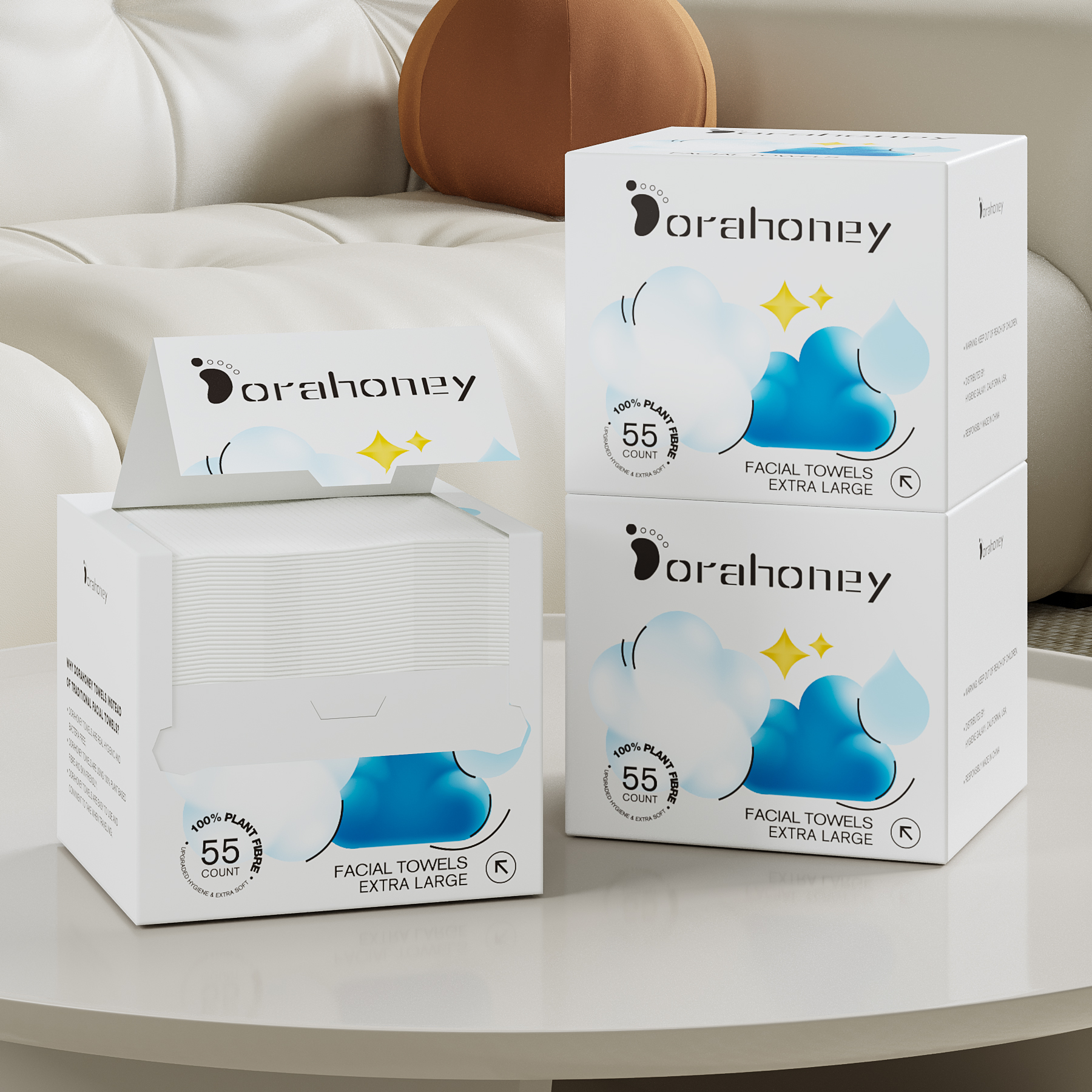 Facial wipes 100% plant based skin loving biodegradable