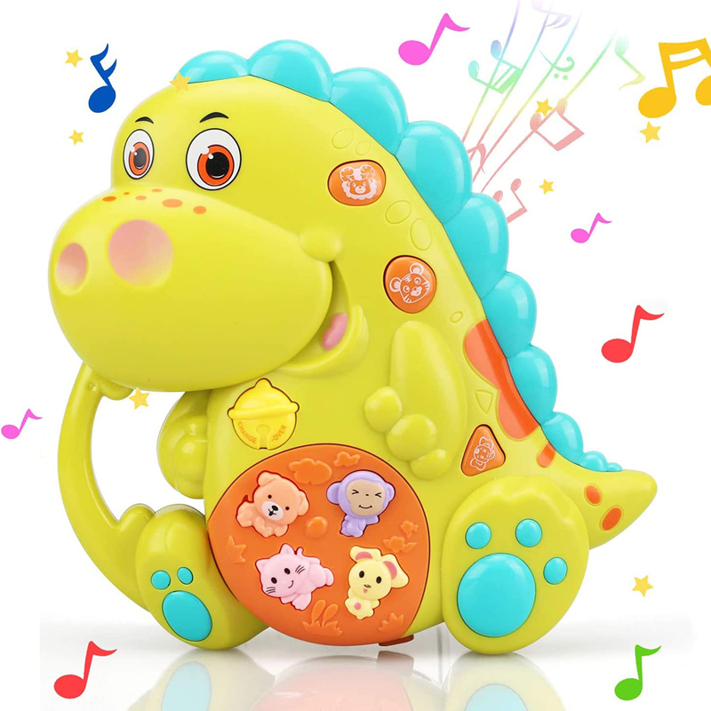 Dinosaur electronic organ set 2colors mixed (2*AA，not included batteries)